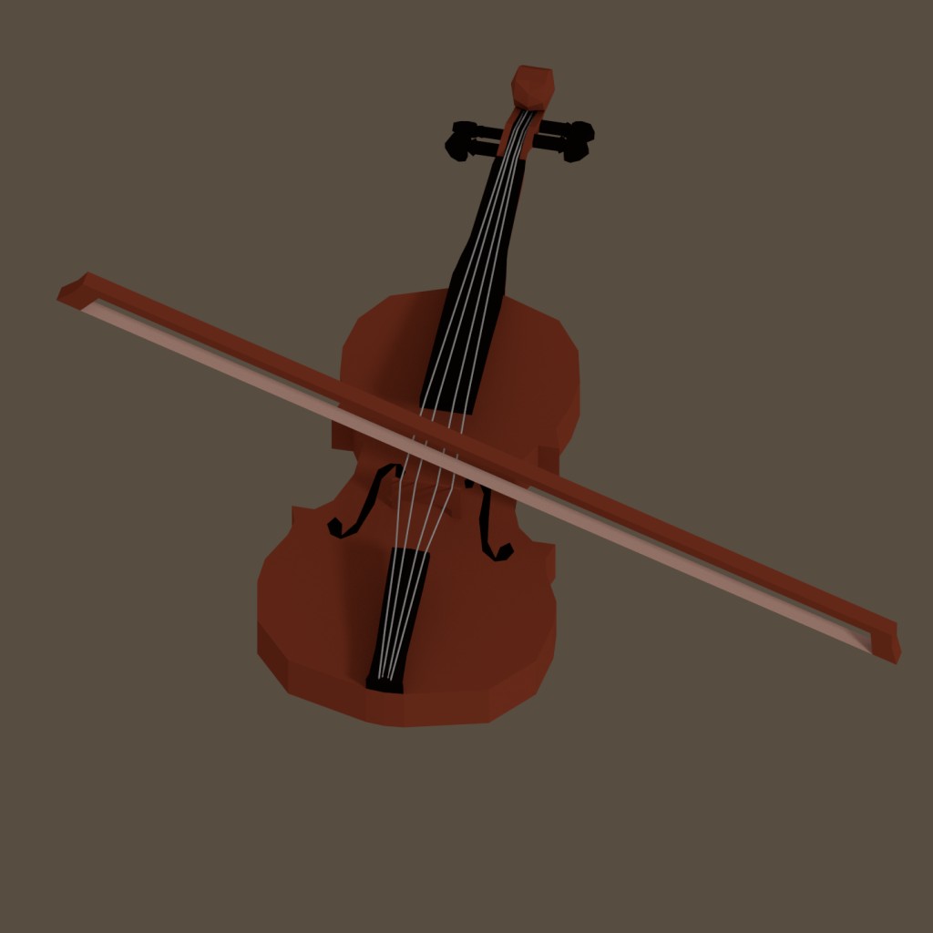 Low Poly Violin preview image 1